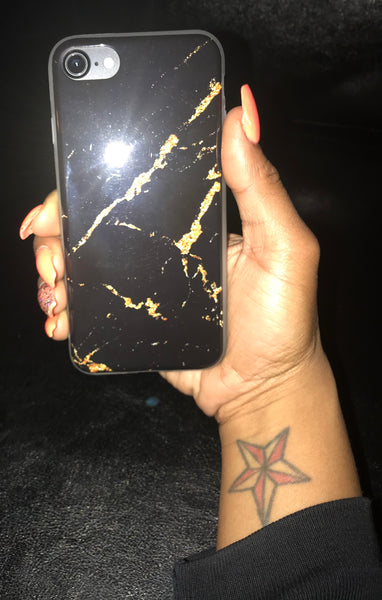 Black & Gold Marble iPhone 7/8 Case