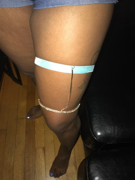 Bling & Velvet Thigh Chain