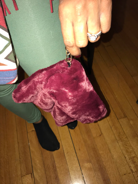 Faux Fur Wristlet
