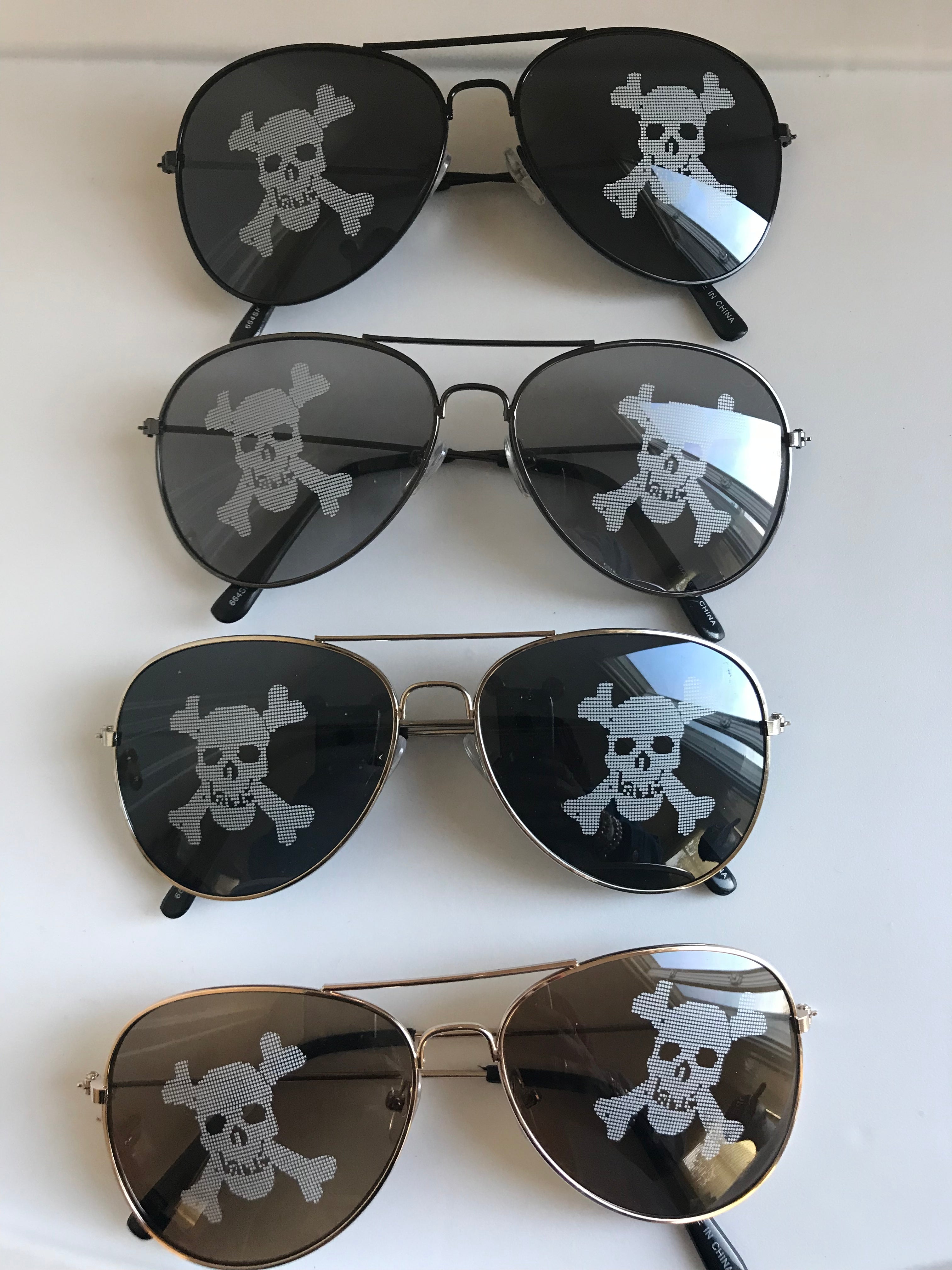 Skull Aviator Shades