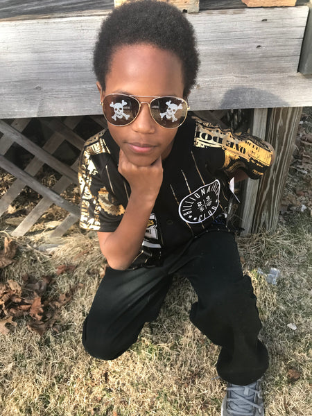 Skull Aviator Shades