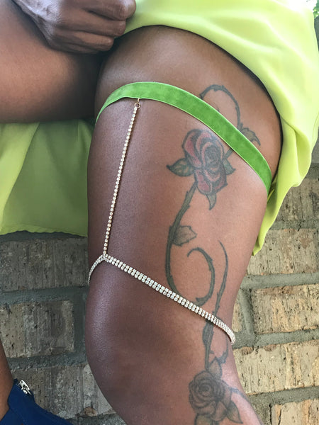 Bling & Velvet Thigh Chain