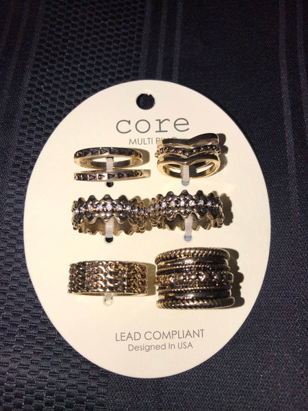 7 Piece Vintage Ring Set